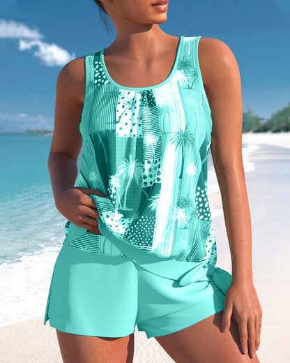 Cara® | Tankini swimsuit set with coconut print