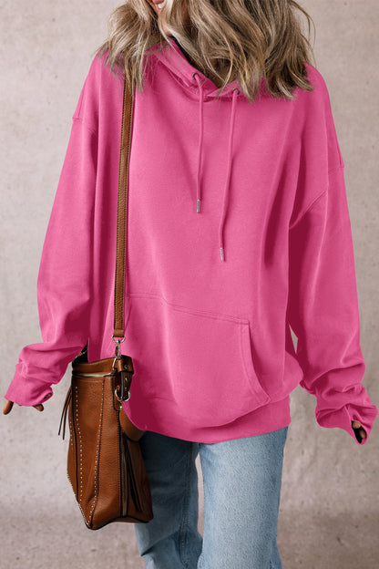 Drawstring Pocketed Long Sleeve Hoodie - Sydney So Sweet