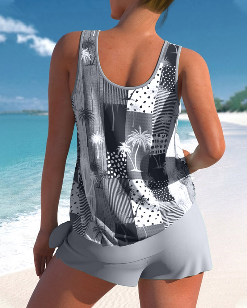 Cara® | Tankini swimsuit set with coconut print