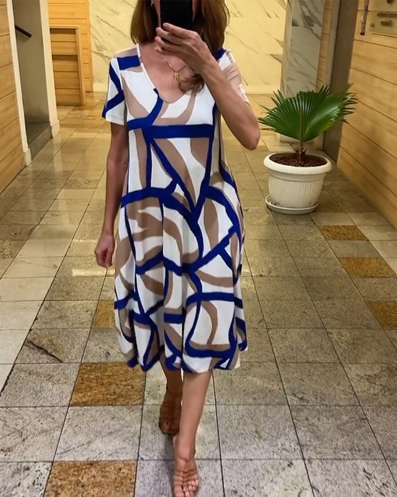 Lori® | Short sleeve dress with print