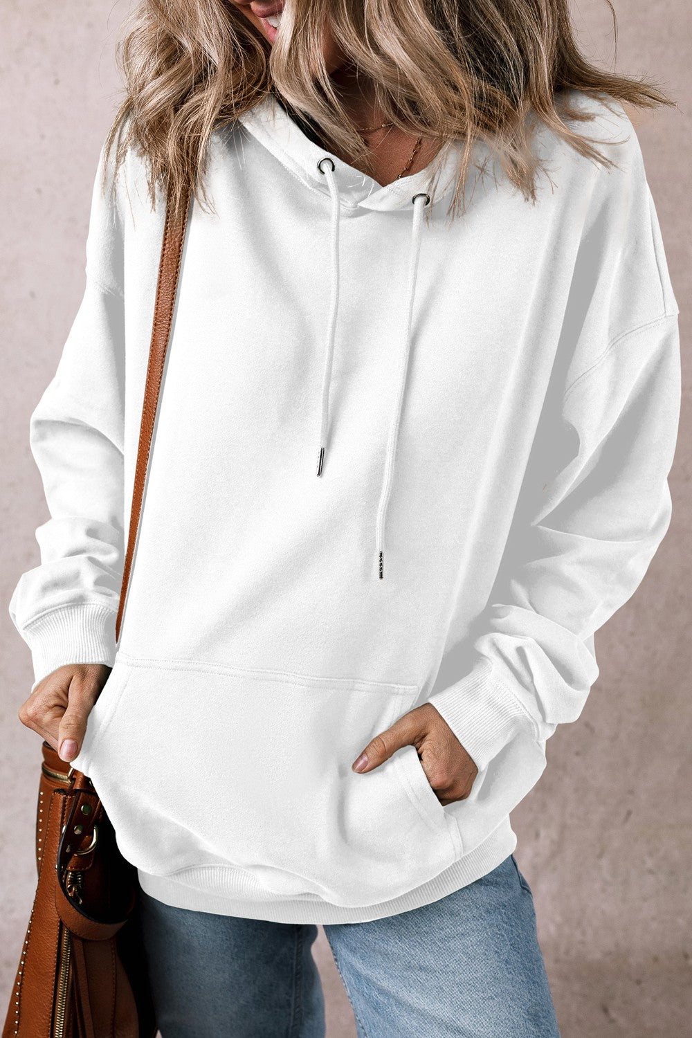 Drawstring Pocketed Long Sleeve Hoodie - Sydney So Sweet