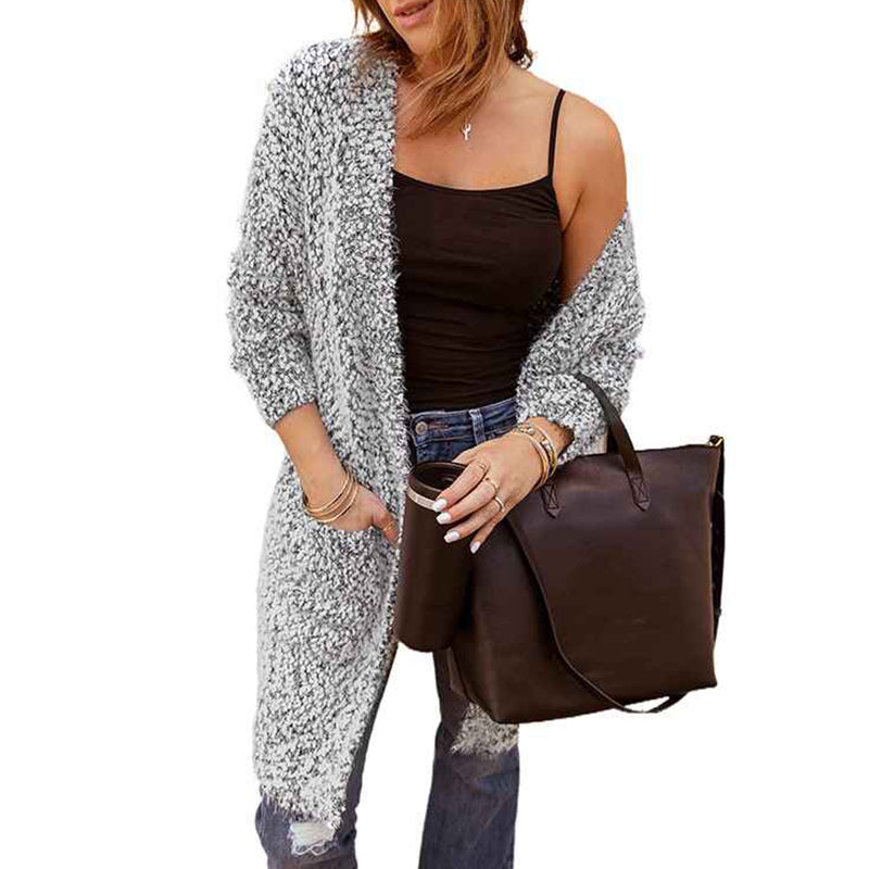 Gray-Womens-Oversized-Open-Front-Knitted-Sweater-Cardigans-Plus-Size-Long-Sleeve-Casual-Outwear-with-Pockets-K122-Back