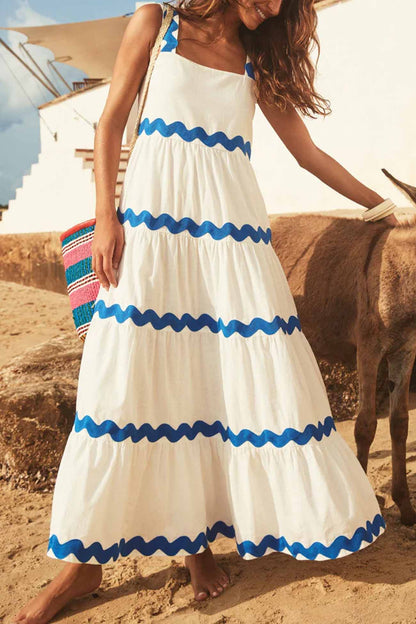 Laura® | Ripple Stripe Tiered Cami Dress