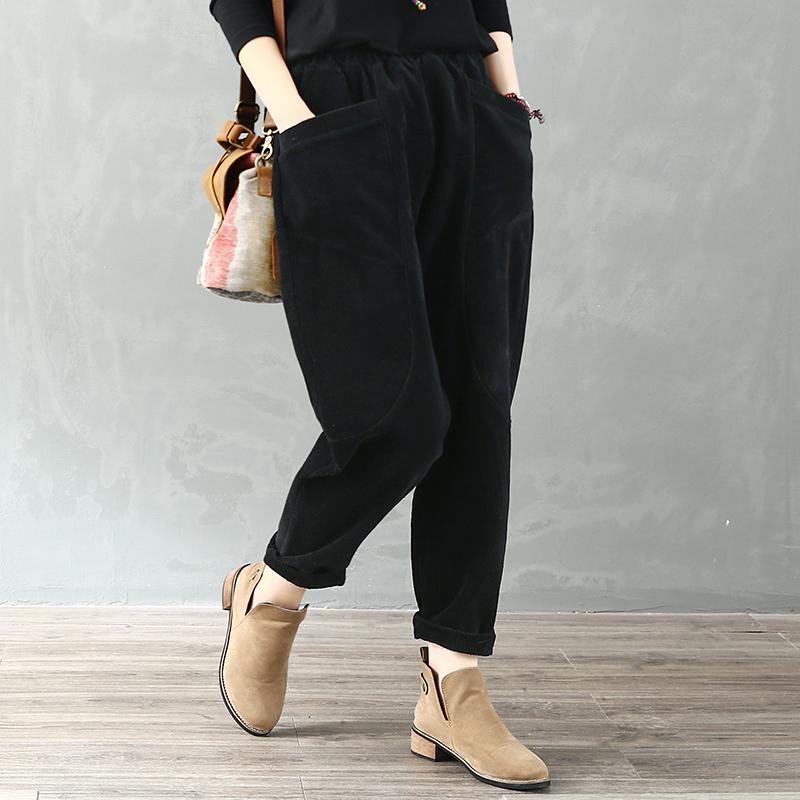 Autumn Winter Retro Corduroy Harem Pants