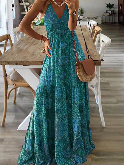 Hayley® | Women's Bohemian Print Maxi Dress
